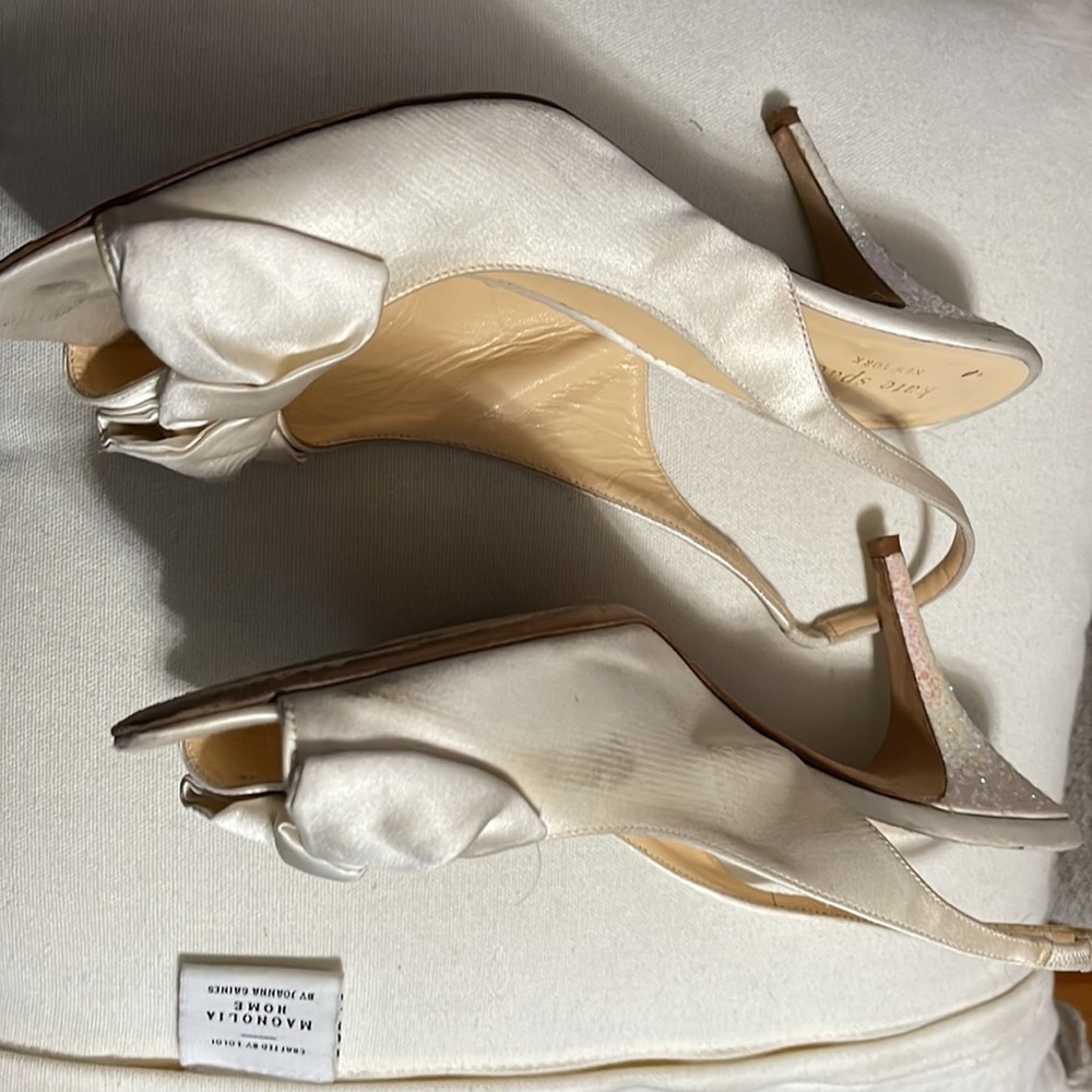 Kate Spade ♠️ Vero Cuoio Creme Heels - Picture 3 of 13